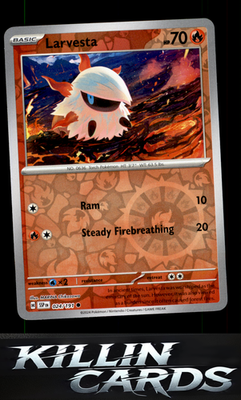 Reverse Holofoil Larvesta - 024/191 024/191 Pokemon Common SV08: Surging Sparks