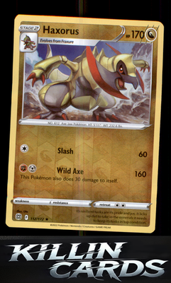 Reverse Holofoil Haxorus 112/172 Pokemon Rare SWSH09: Brilliant Stars Card NM