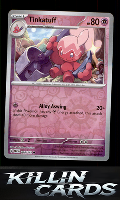Reverse Holofoil Tinkatuff 084/182 Pokemon Common SV04: Paradox Rift Card NM