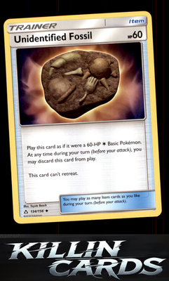 Unidentified Fossil 134/156 Pokemon Uncommon SM - Ultra Prism Card NM