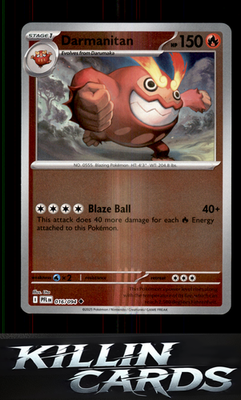 Reverse Holofoil Darmanitan 016/094 Pokemon Uncommon ME02: Phantasmal Flames Car