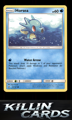 Horsea 29/147 Pokemon Common SM - Burning Shadows Card NM