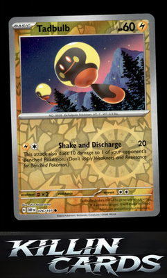 Reverse Holofoil Tadbulb 076/197 076/197 Pokemon Common SV03: Obsidian Flames Ca