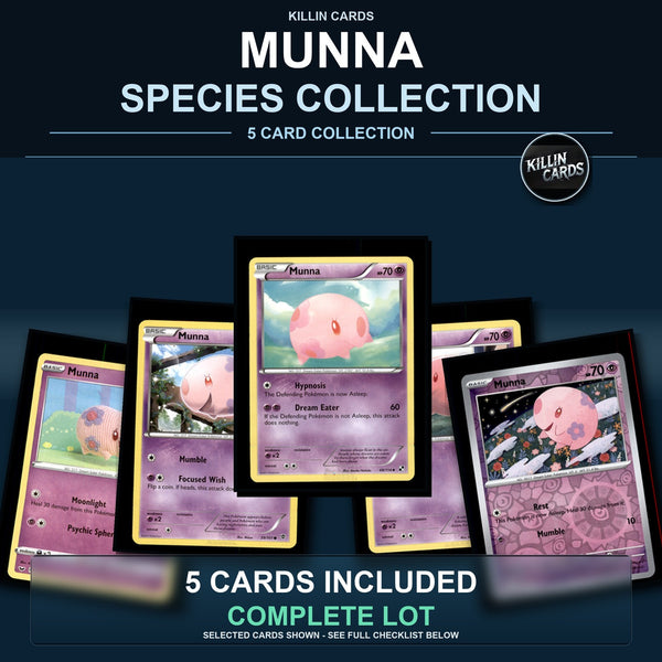 Pokemon TCG Munna Species Collection 5 Different Cards