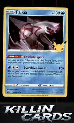 Palkia 004/025 Pokemon Holo Rare Celebrations Card LP