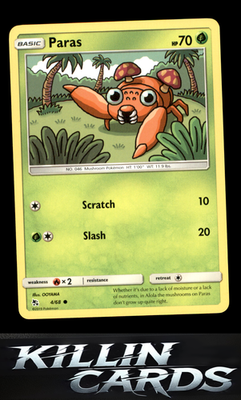 Paras 4/68 Pokemon Common Hidden Fates Card NM