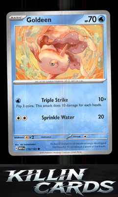 Goldeen 118/165 Pokemon Common SV: Scarlet & Violet 151 Card NM