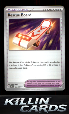 Rescue Board 126/131 Pokemon Uncommon SV: Prismatic Evolutions Card NM
