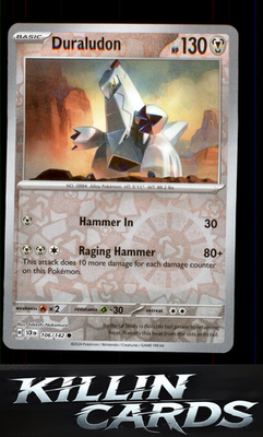 Reverse Holofoil Duraludon 106/142 Pokemon Common SV07: Stellar Crown Card NM