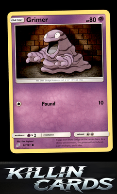 Grimer 62/181 Pokemon Common SM - Team Up Card LP