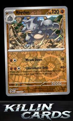 Reverse Holofoil Rhydon 112/165 Pokemon Uncommon SV: Scarlet & Violet 151 Card N