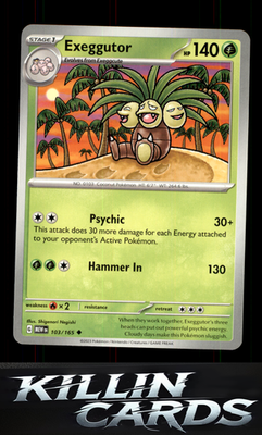 Exeggutor 103/165 Pokemon Uncommon SV: Scarlet & Violet 151 Card NM
