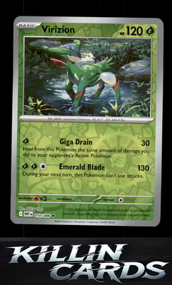 Reverse Holofoil Virizion 010/086 Pokemon Rare SV: White Flare Card NM
