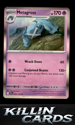 Metagross 063/159 Pokemon Rare SV09: Journey Together Card NM