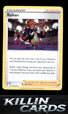 Raihan 152/203 Pokemon Uncommon SWSH07: Evolving Skies Card NM