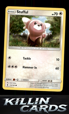 Stufful 112/145 Pokemon Common SM - Guardians Rising Card NM