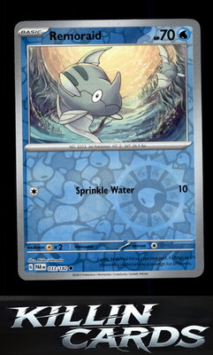 Reverse Holofoil Remoraid 033/182 Pokemon Common SV04: Paradox Rift Card NM