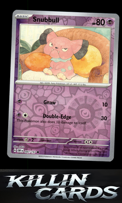 Reverse Holofoil Snubbull 087/197 Pokemon Common SV03: Obsidian Flames Card NM