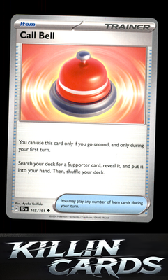 Call Bell 165/191 Pokemon Uncommon SV08: Surging Sparks Card NM