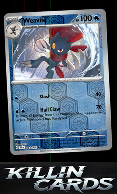 Reverse Holofoil Weavile 014/064 Pokemon Uncommon SV: Shrouded Fable Card NM