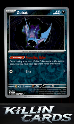 Reverse Holofoil Zubat 041/165 Pokemon Common SV: Scarlet & Violet 151 Card NM