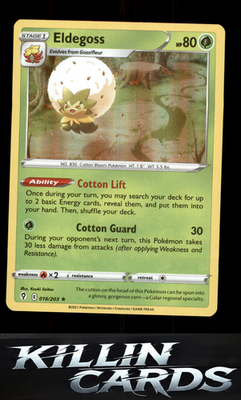 Eldegoss 016/203 Pokemon Holo Rare SWSH07: Evolving Skies Card NM