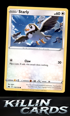 Starly 110/159 Pokemon Common Crown Zenith Card LP