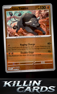 Reverse Holofoil Paldean Tauros 048/094 Pokemon Uncommon ME02: Phantasmal Flames