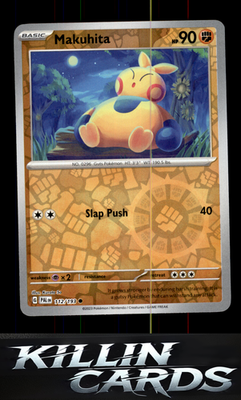 Reverse Holofoil Makuhita 112/193 Pokemon Common SV02: Paldea Evolved Card NM