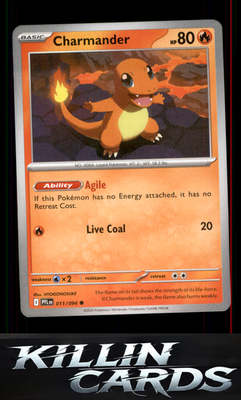 Charmander 011/094 Pokemon Common ME02: Phantasmal Flames Card NM