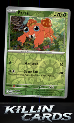 Reverse Holofoil Paras 046/165 Pokemon Common SV: Scarlet & Violet 151 Card NM