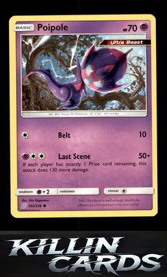 Poipole 102/236 Pokemon Common SM - Unified Minds Card NM