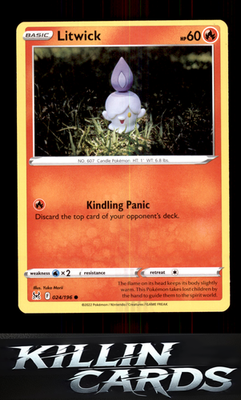Litwick 024/196 Pokemon Common SWSH11: Lost Origin Card NM