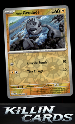 Reverse Holofoil Alolan Geodude 044/159 Pokemon Common SV09: Journey Together Ca