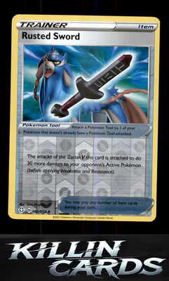 Reverse Holofoil Rusted Sword 062/072 Pokemon Uncommon Shining Fates Card NM