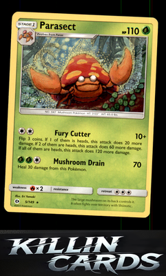 Parasect 5/149 Pokemon Rare SM Base Set Card NM