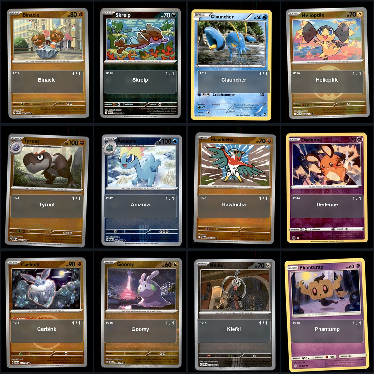 Pokemon TCG Generation 6 Pokemon Pokedex Set 72 Cards Collection