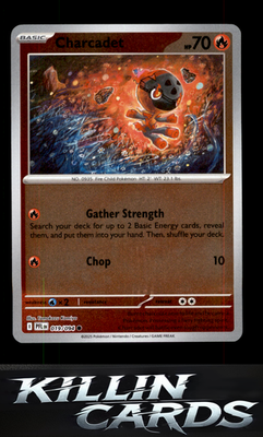 Reverse Holofoil Charcadet 019/094 Pokemon Common ME02: Phantasmal Flames Card N