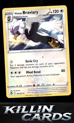 Hisuian Braviary 149/195 Pokemon Rare SWSH12: Silver Tempest Card NM