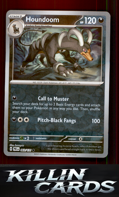 Reverse Holofoil Houndoom 063/131 Pokemon Common SV: Prismatic Evolutions Card N