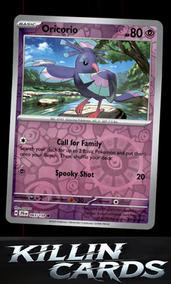 Reverse Holofoil Oricorio 065/159 Pokemon Common SV09: Journey Together Card NM