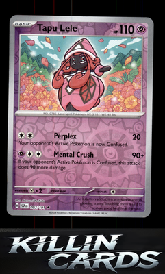 Reverse Holofoil Tapu Lele 092/191 Pokemon Rare SV08: Surging Sparks Card NM
