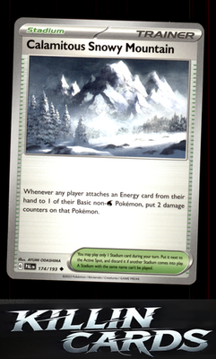 Calamitous Snowy Mountain 174/193 Pokemon Uncommon SV02: Paldea Evolved Card NM