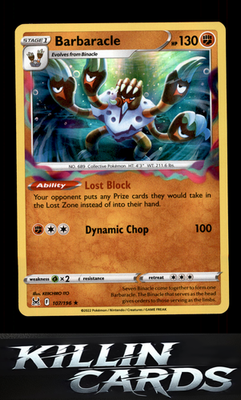 Barbaracle 107/196 Pokemon Holo Rare SWSH11: Lost Origin Card NM