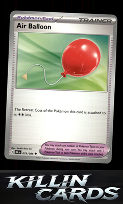 Air Balloon 079/086 Pokemon Uncommon SV: Black Bolt Card NM