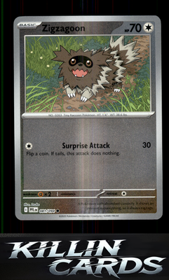 Reverse Holofoil Zigzagoon 081/094 Pokemon Common ME02: Phantasmal Flames Card N