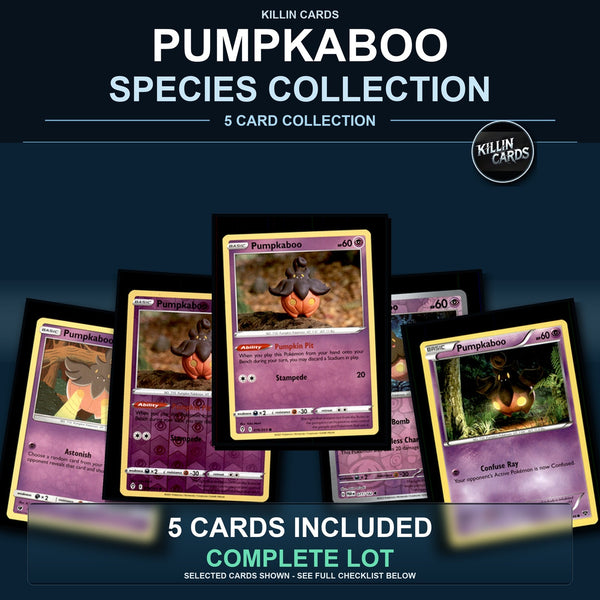 Pokemon TCG Pumpkaboo Species Collection 5 Different Cards