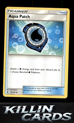 Aqua Patch 119/145 Pokemon Uncommon SM - Guardians Rising Card NM