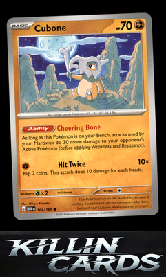 Cubone 104/165 Pokemon Common SV: Scarlet & Violet 151 Card NM