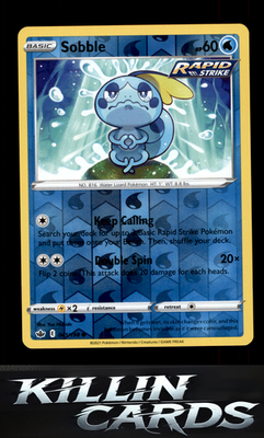Reverse Holofoil Sobble 041/198 Pokemon Common SWSH06: Chilling Reign Card NM